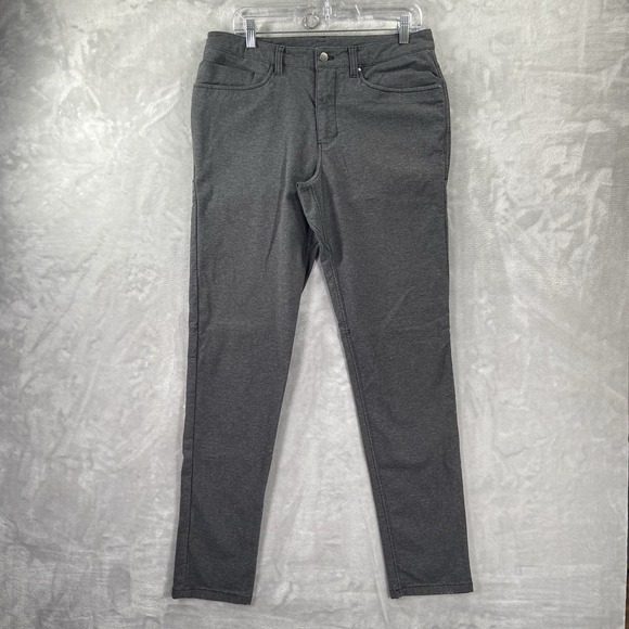 Lululemon Pants men's 32x32 ABC Slim Fit Tech Canvas Performance Casual Gray - Picture 1 of 14